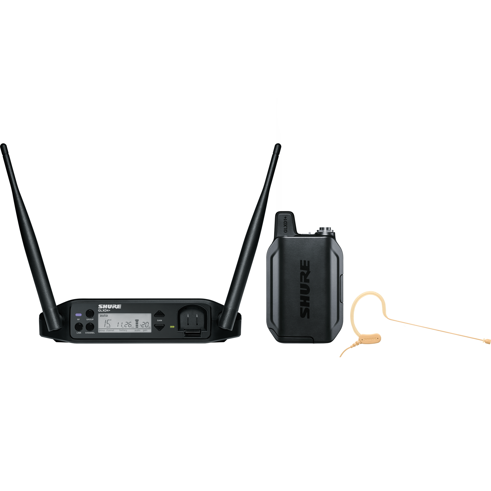 Shure GLX-D+ Dual Band Headset Wireless Microphone System