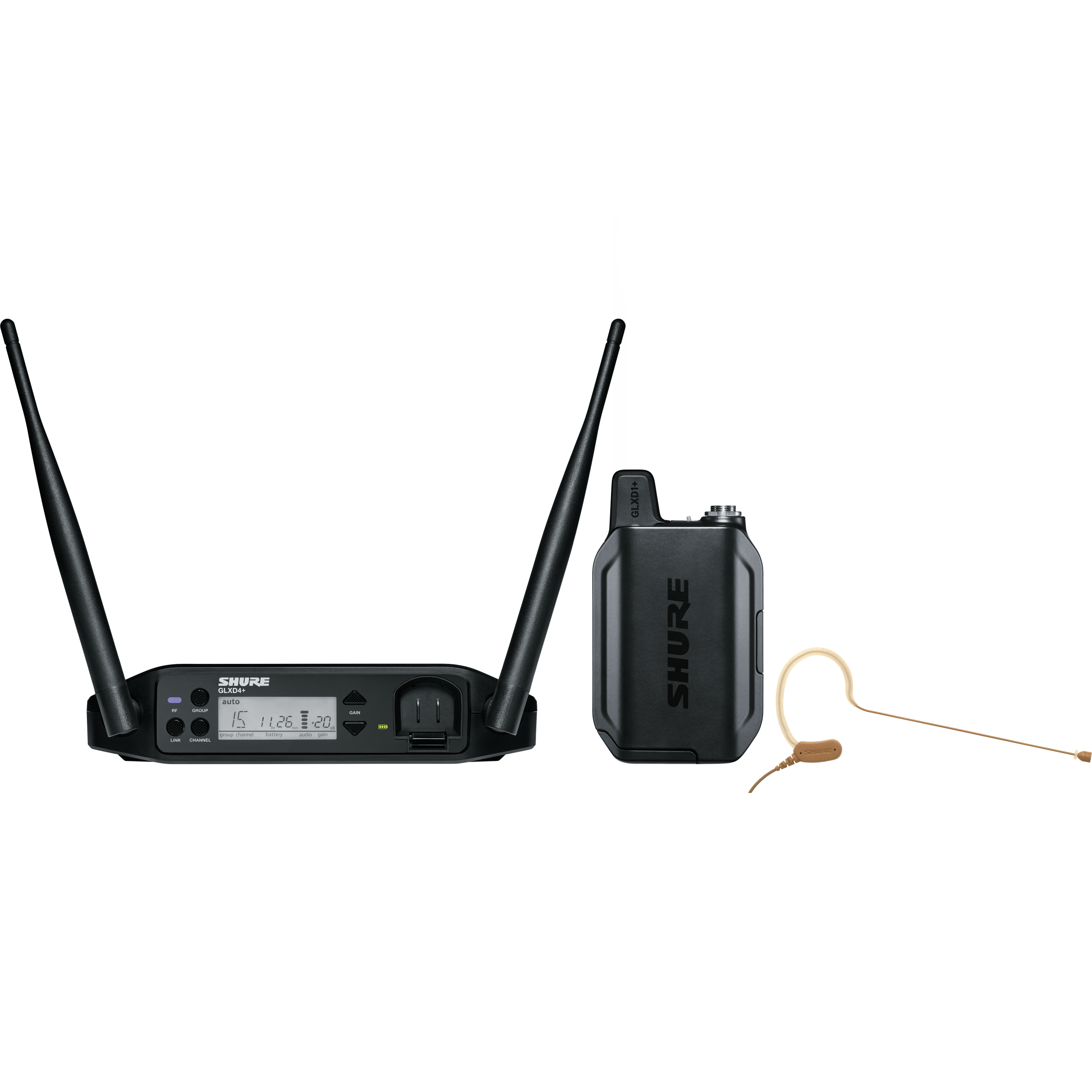 Shure GLX-D+ Dual Band Headset Wireless Microphone System