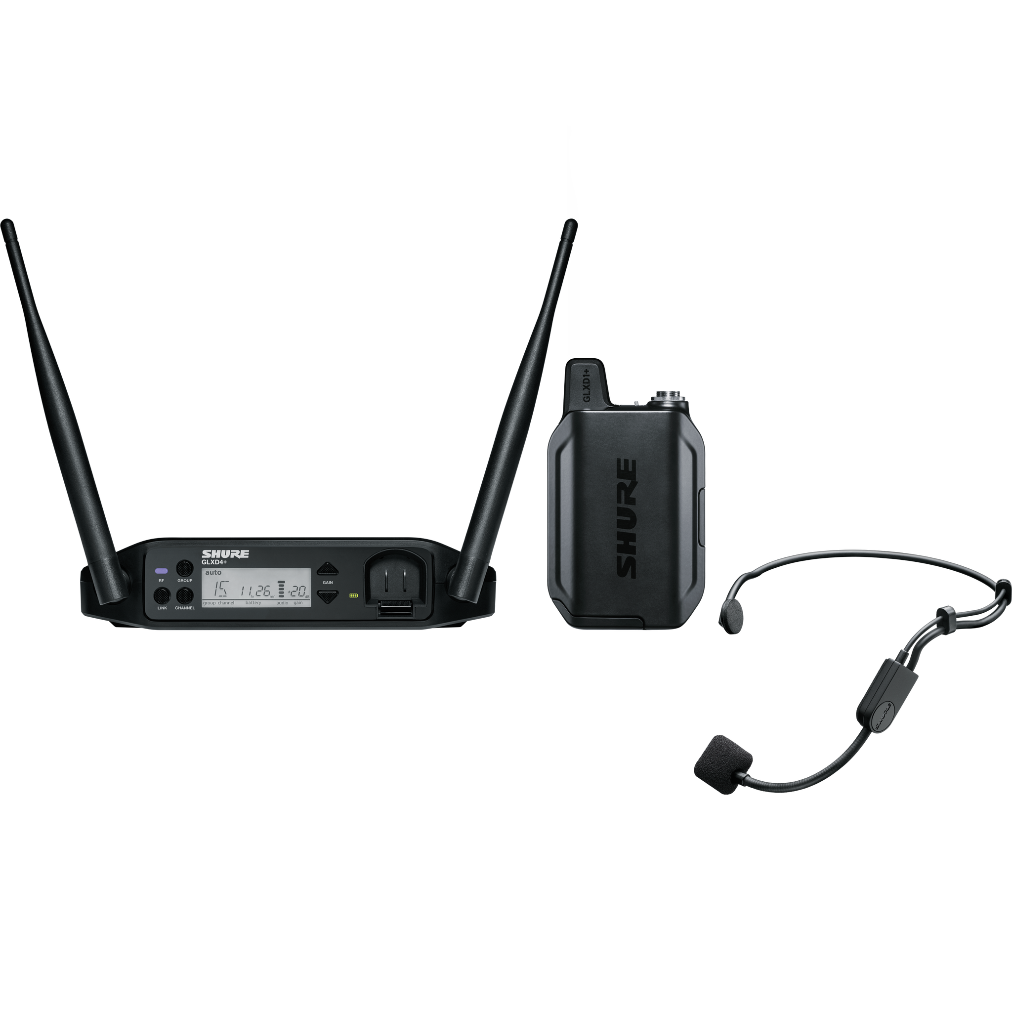 Shure GLX-D+ Dual Band Headset Wireless Microphone System