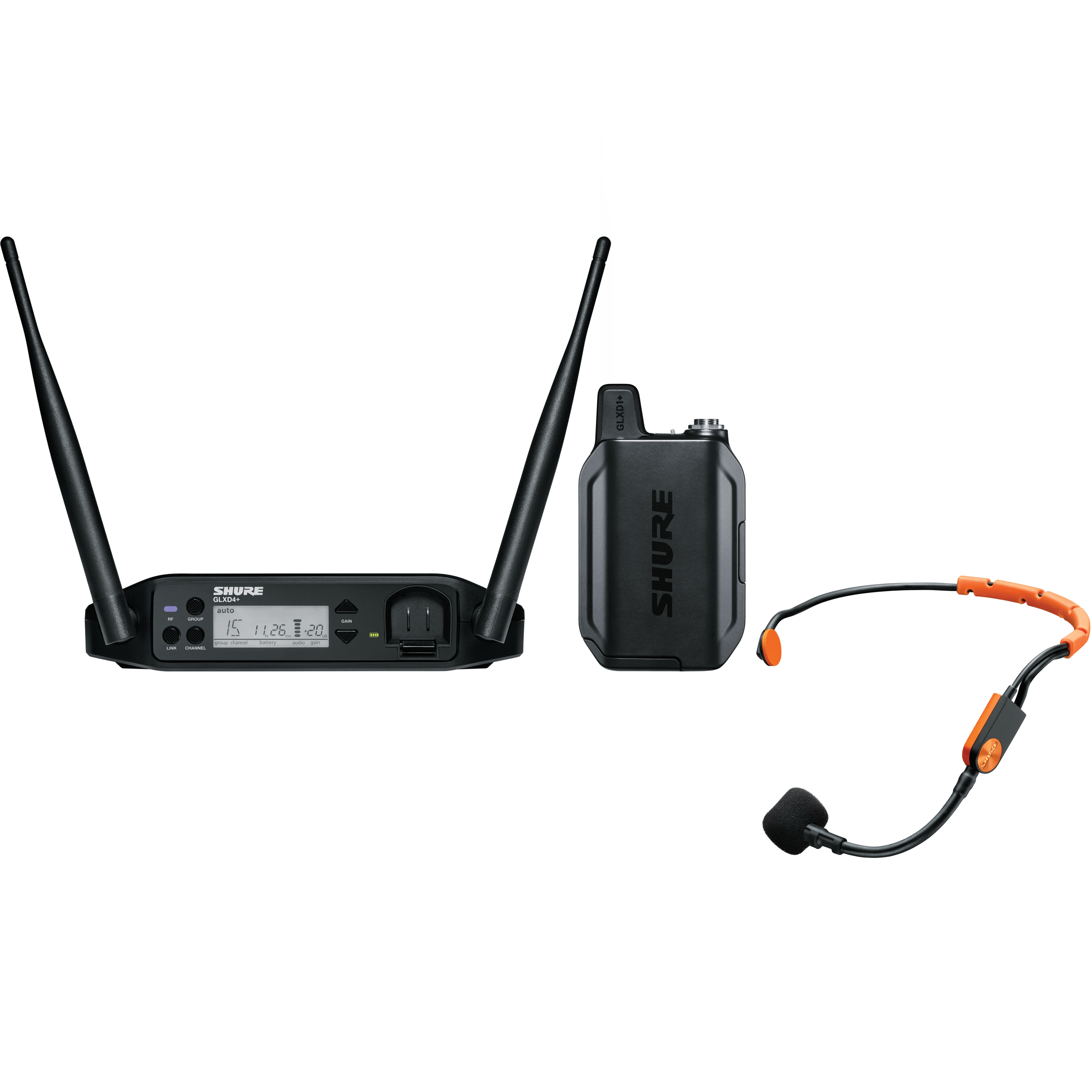 Shure GLX-D+ Dual Band Headset Wireless Microphone System