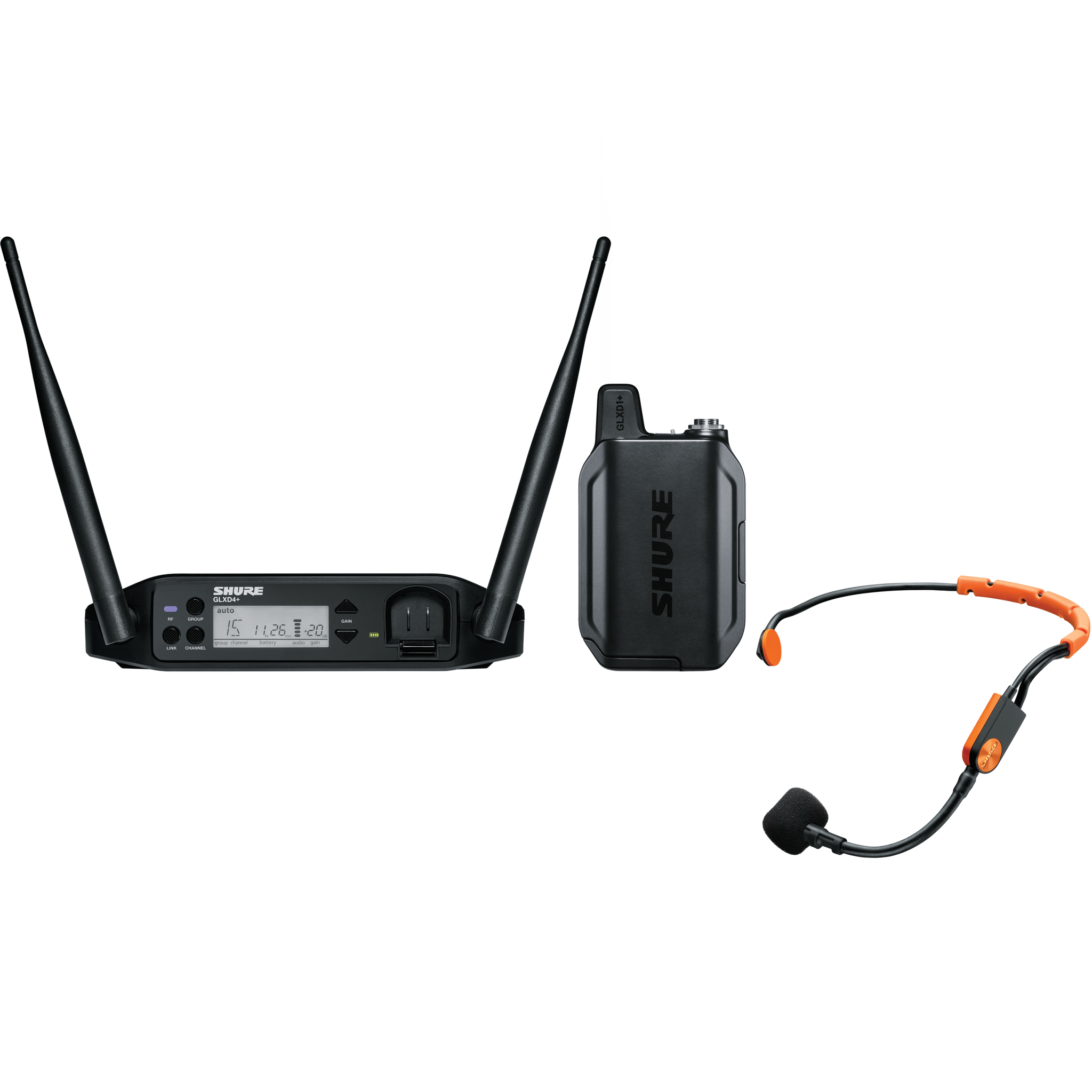 Shure GLX-D+ Dual Band Headset Wireless Microphone System