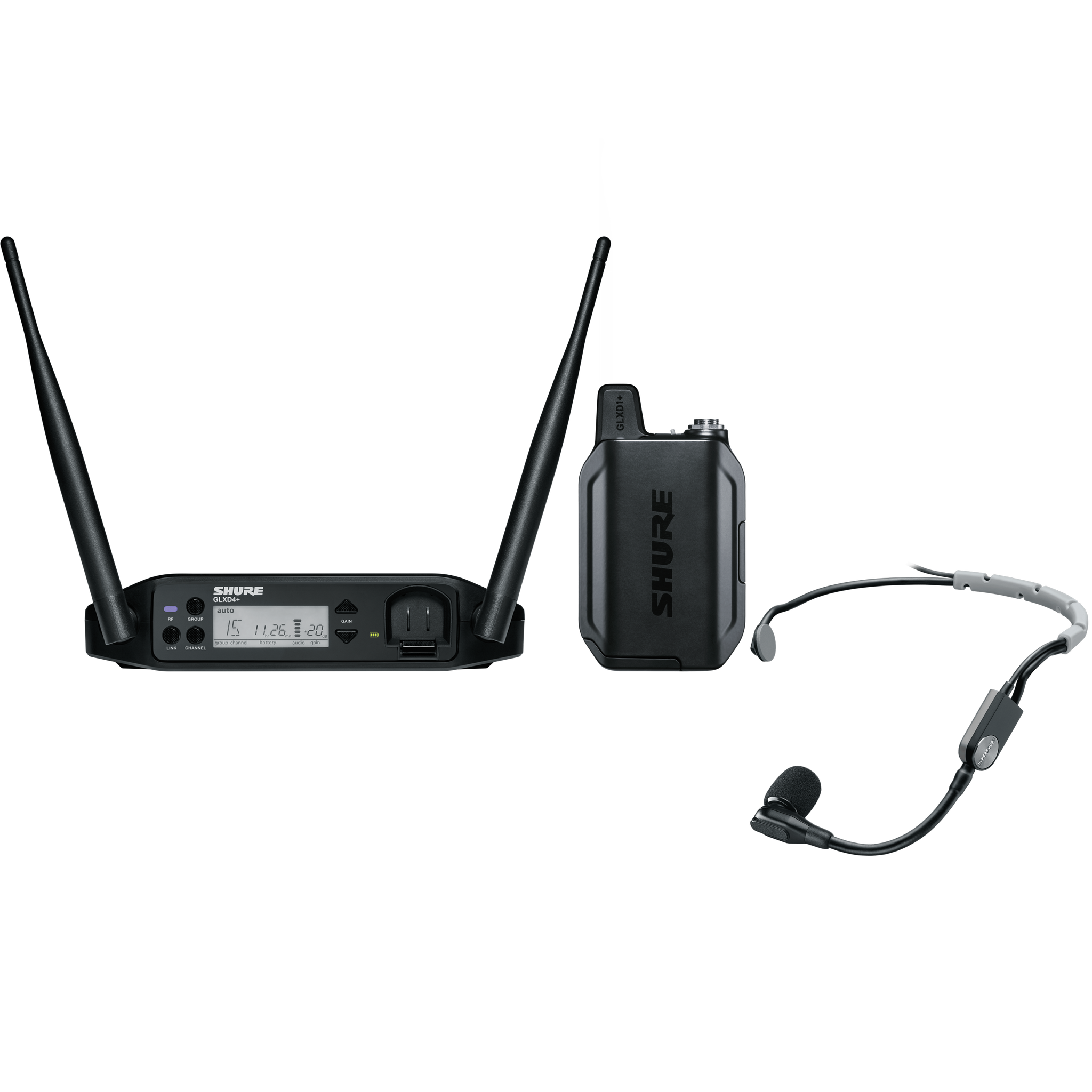 Shure GLX-D+ Dual Band Headset Wireless Microphone System