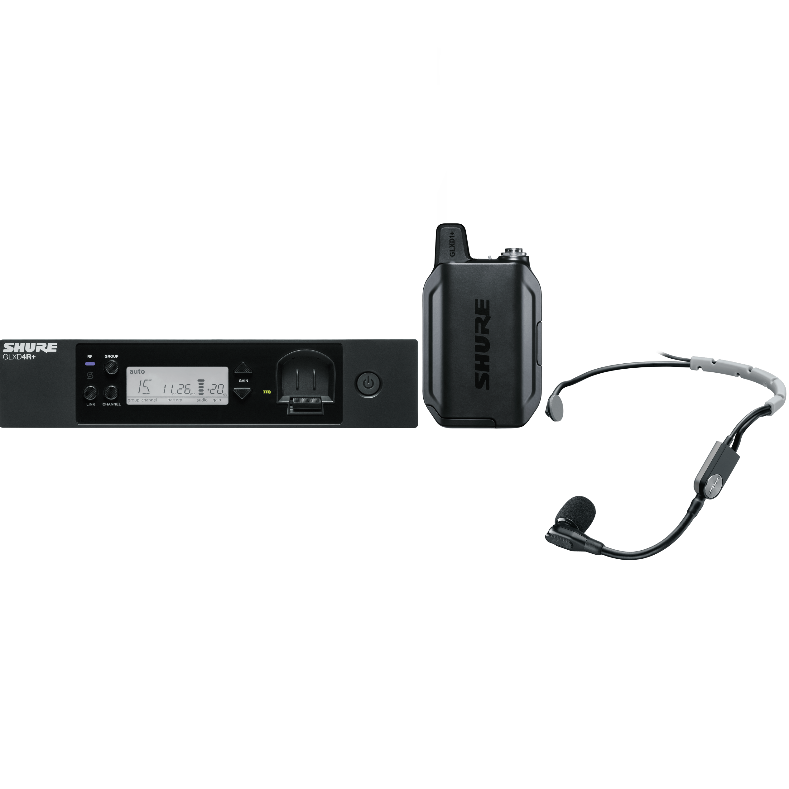 Shure GLX-D+ Dual Band Rack Headset Wireless Microphone System