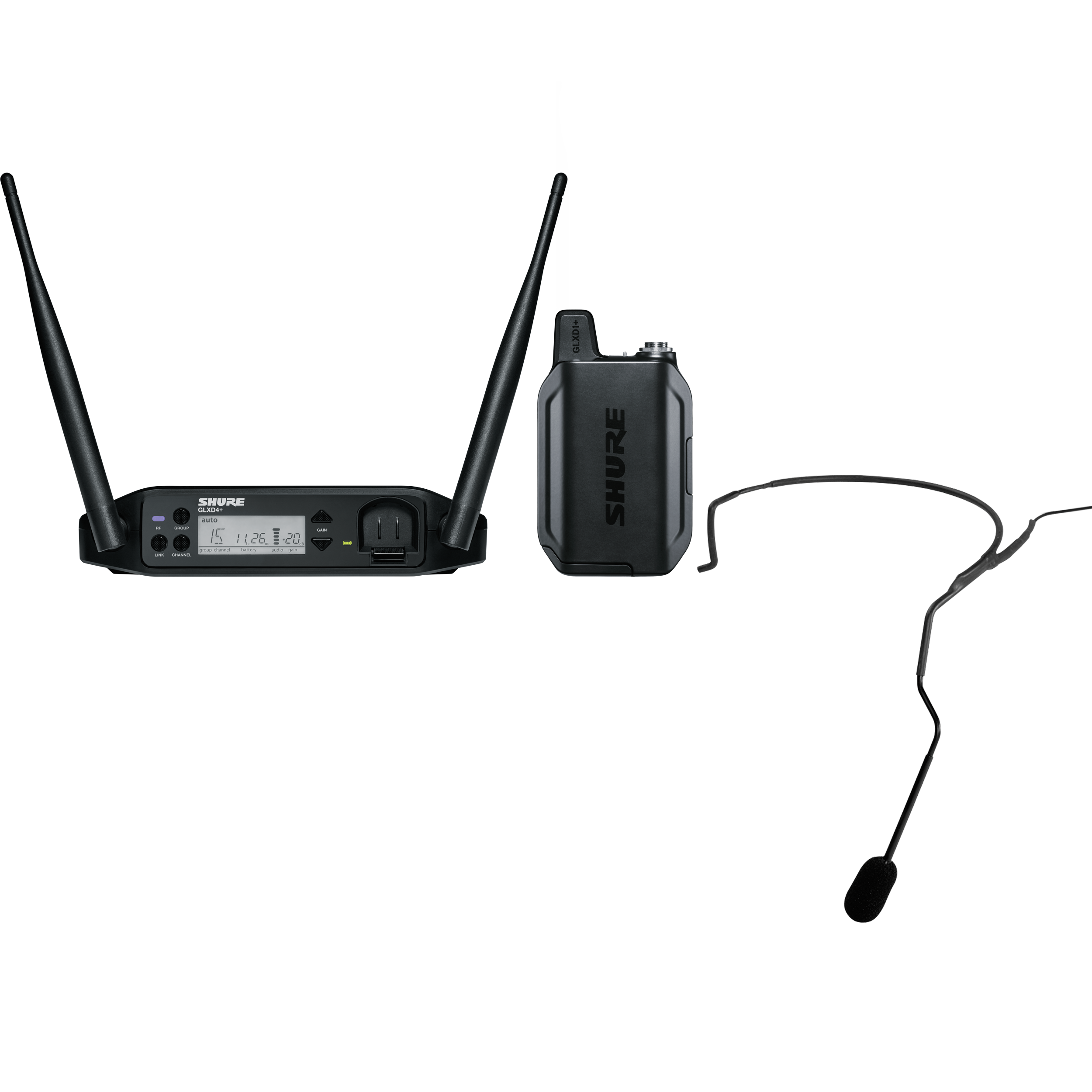 Shure GLX-D+ Dual Band Headset Wireless Microphone System