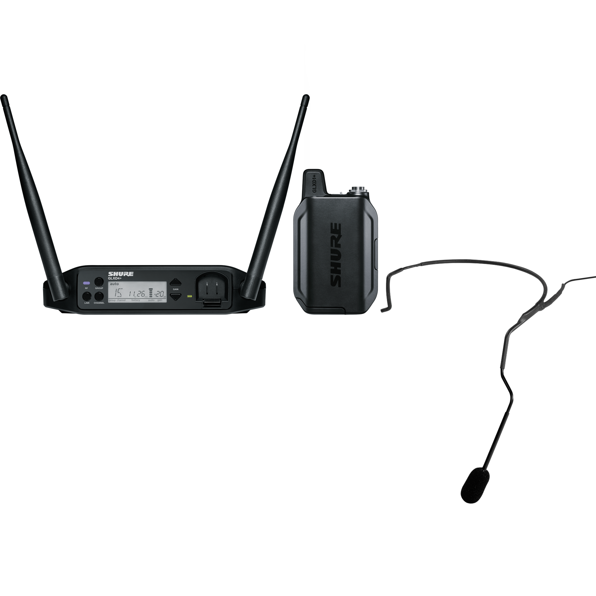 Shure GLX-D+ Dual Band Headset Wireless Microphone System