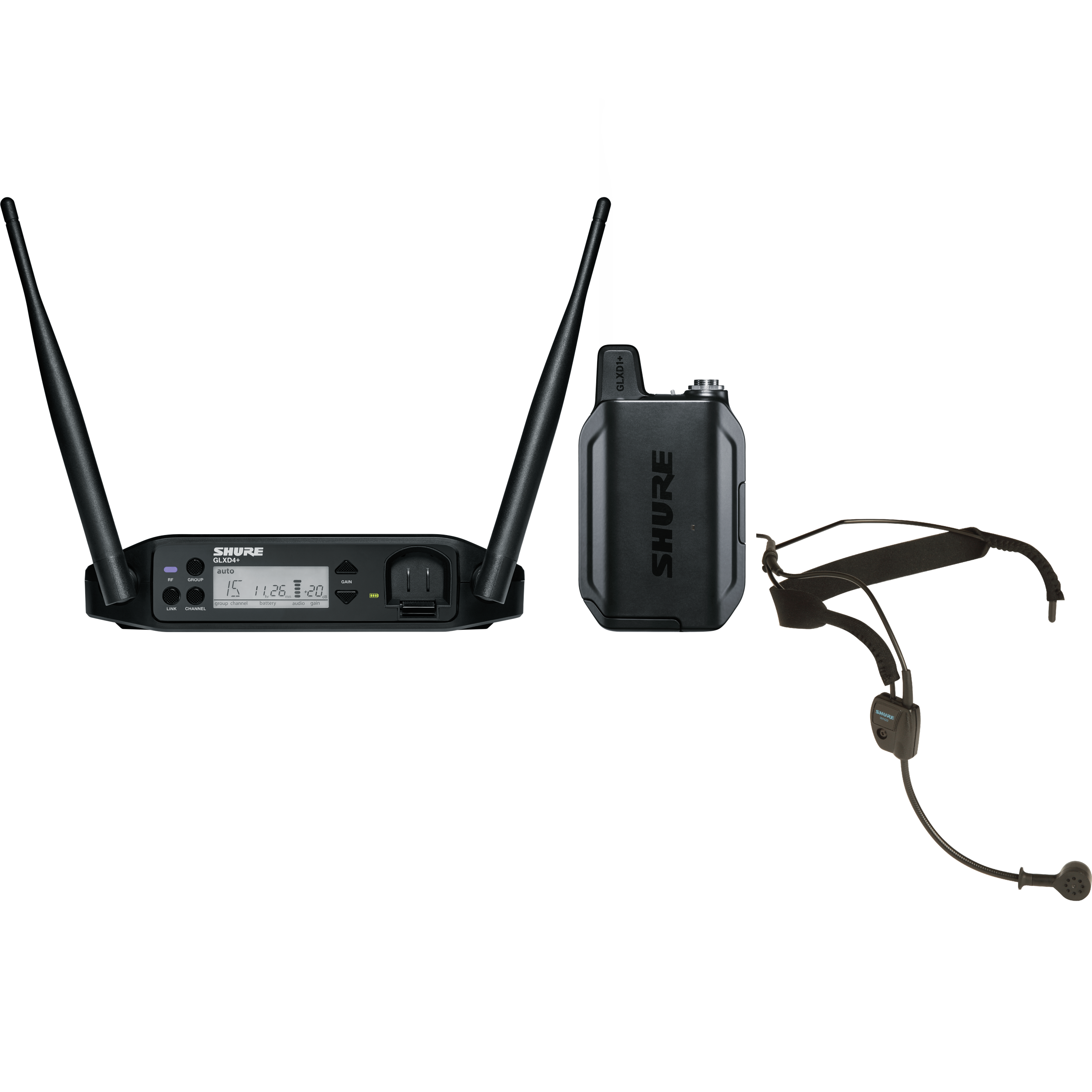 Shure GLX-D+ Dual Band Headset Wireless Microphone System