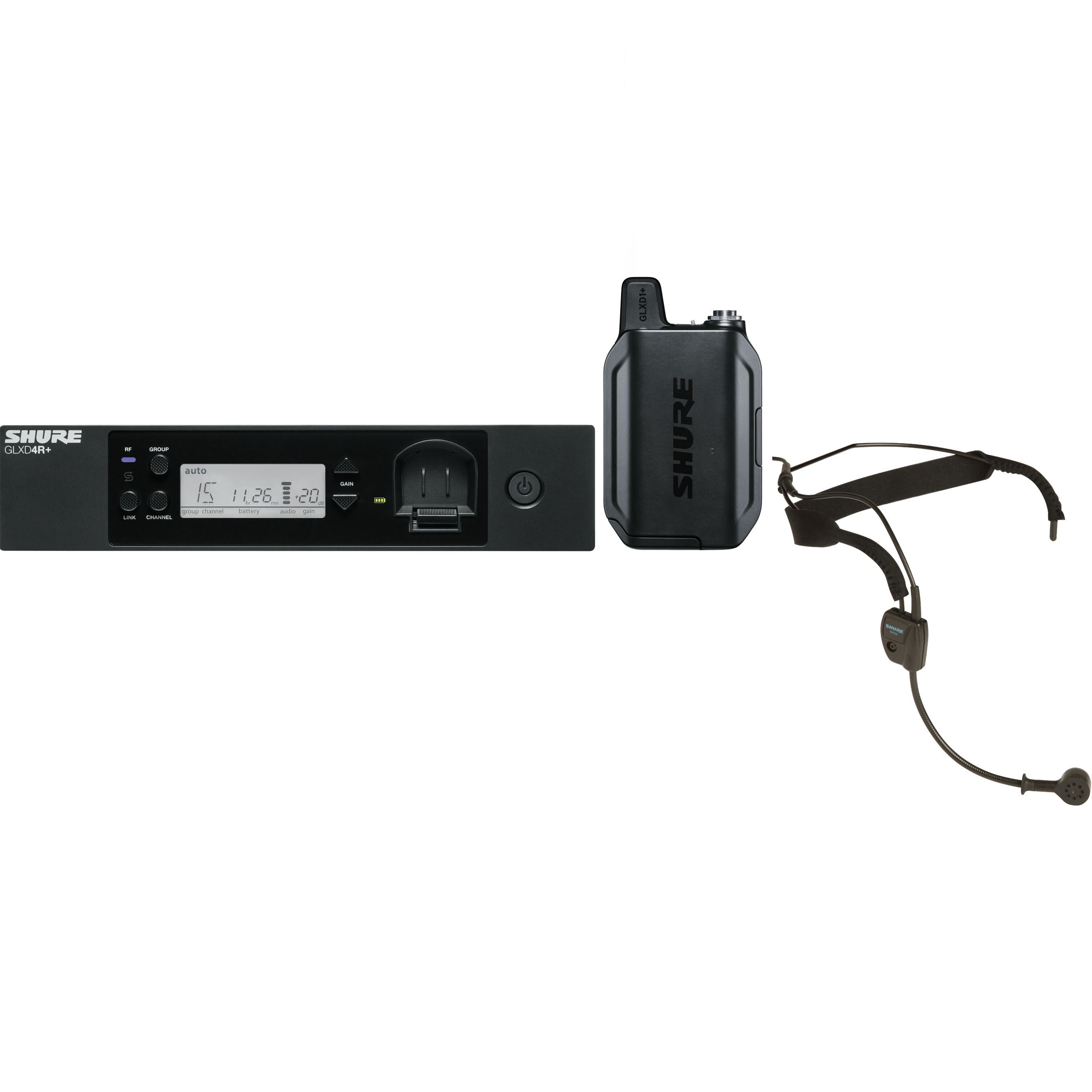 Shure GLX-D+ Dual Band Rack Headset Wireless Microphone System