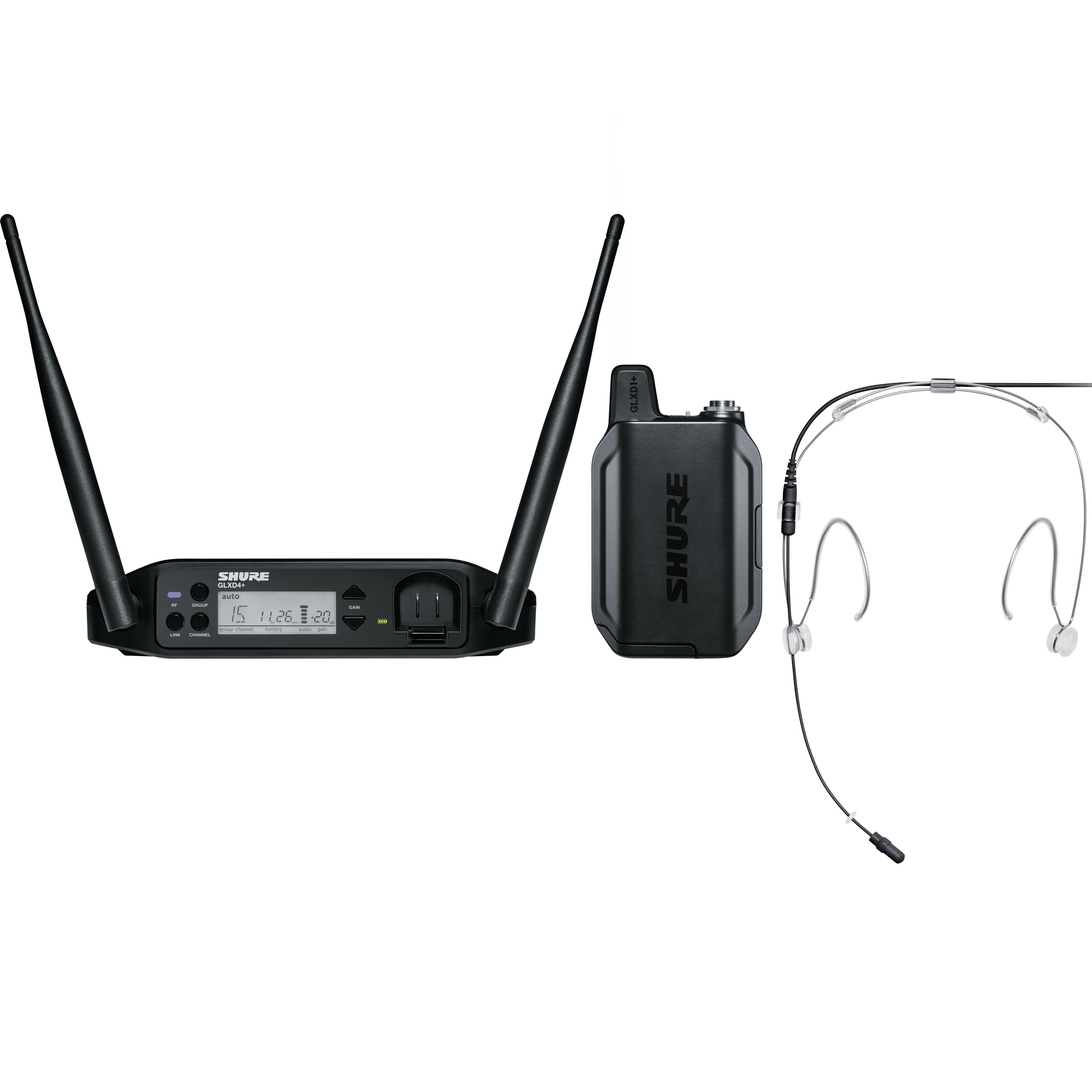 Shure GLX-D+ Dual Band Headset Wireless Microphone System