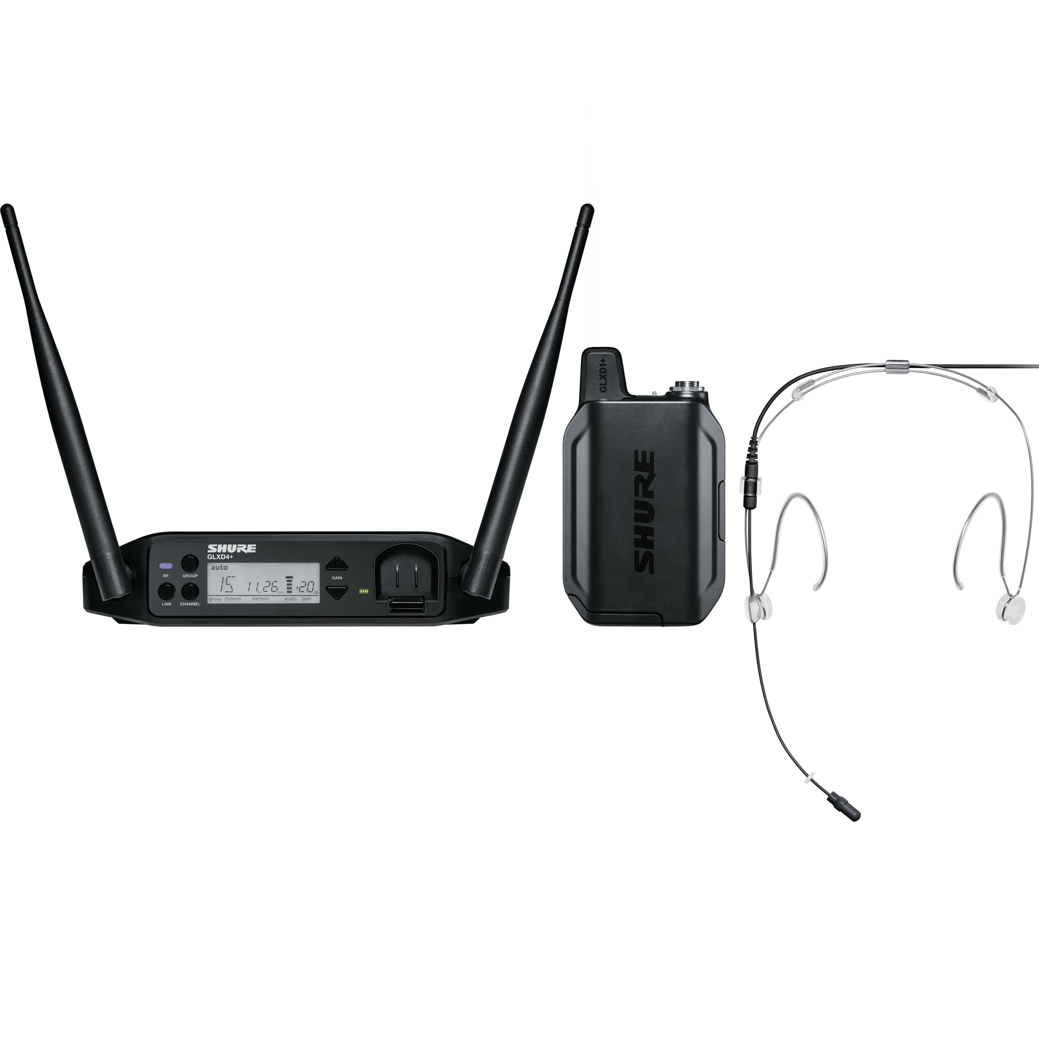 Shure GLX-D+ Dual Band Headset Wireless Microphone System