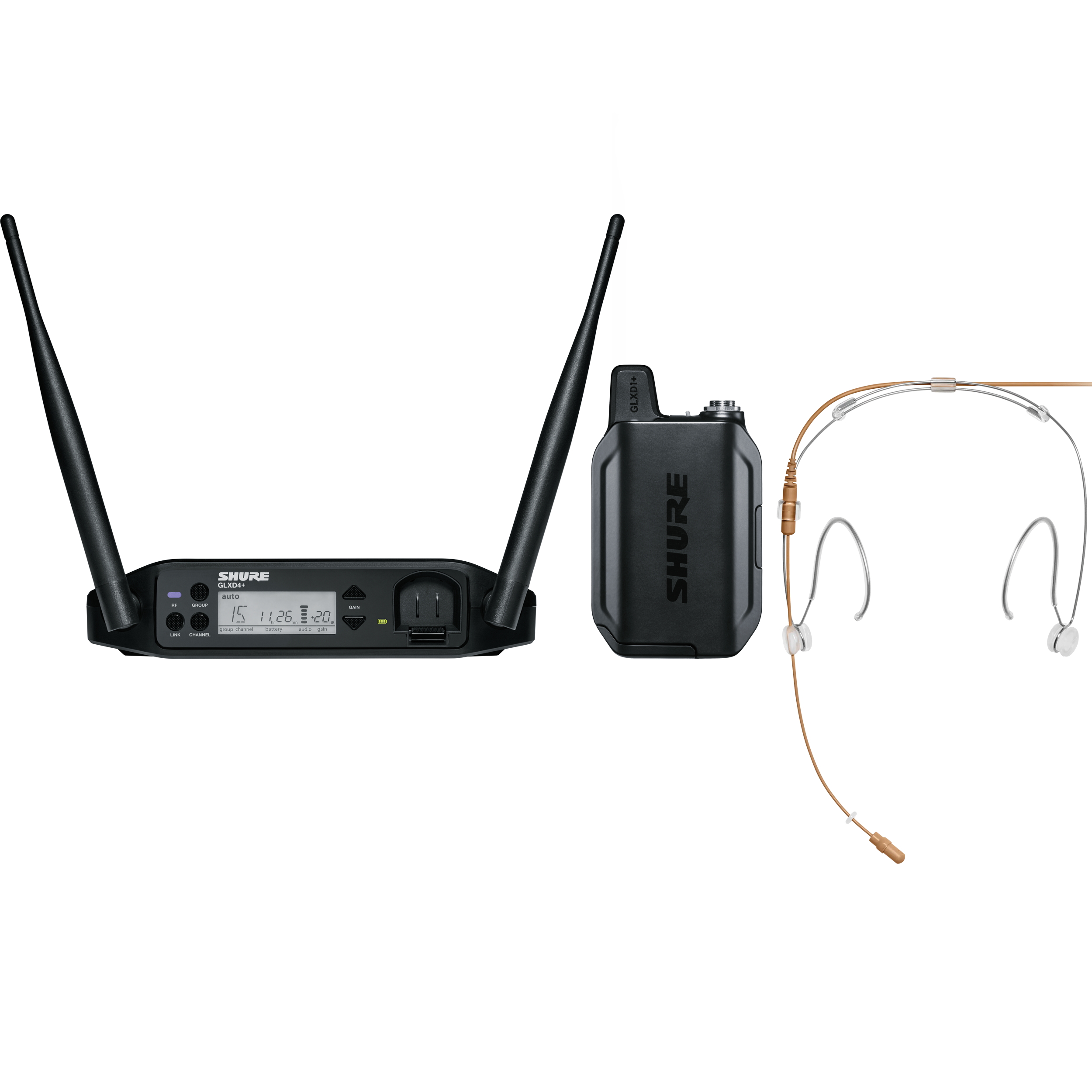 Shure GLX-D+ Dual Band Headset Wireless Microphone System