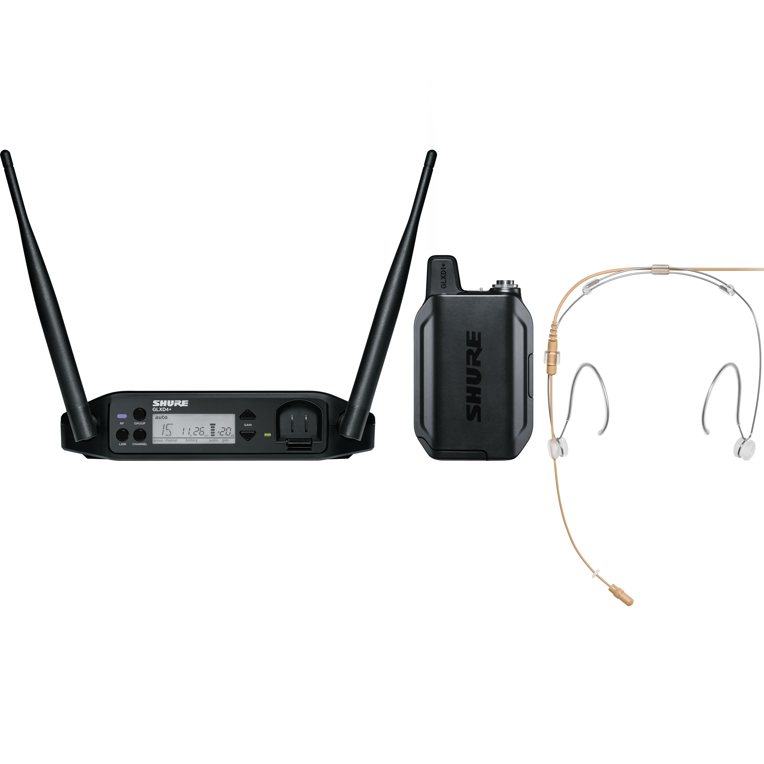 Shure GLX-D+ Dual Band Headset Wireless Microphone System