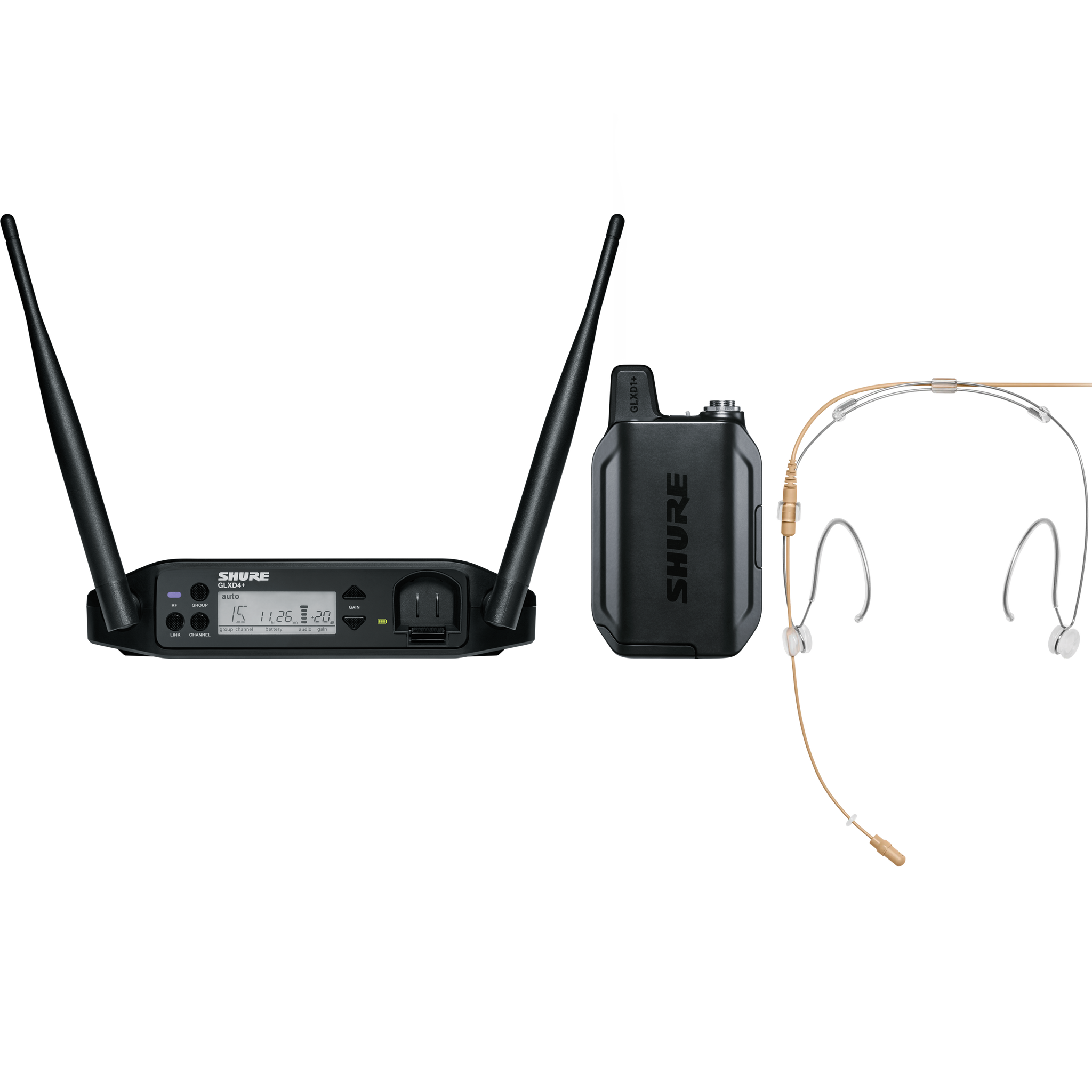 Shure GLX-D+ Dual Band Headset Wireless Microphone System