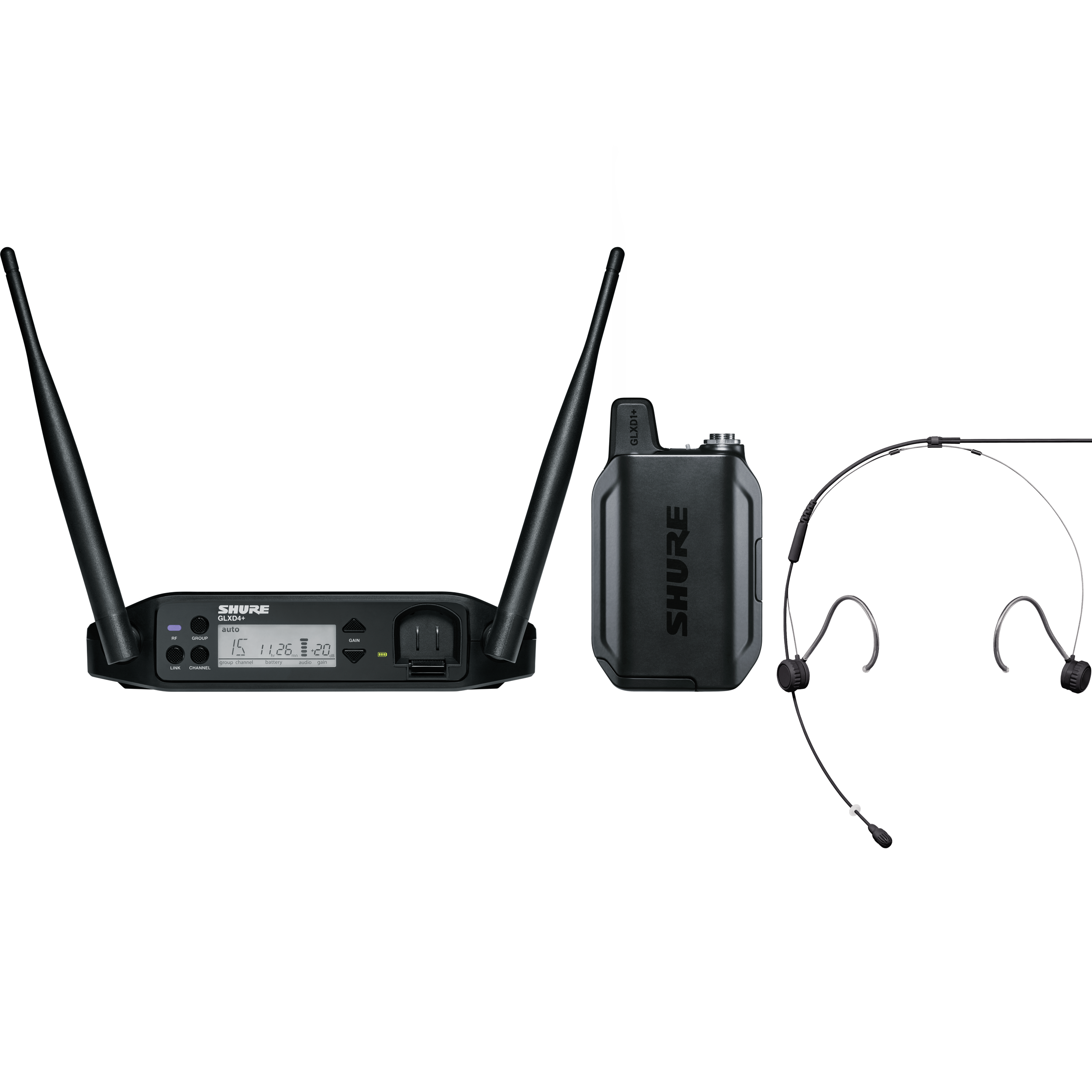 Shure GLX-D+ Dual Band Headset Wireless Microphone System