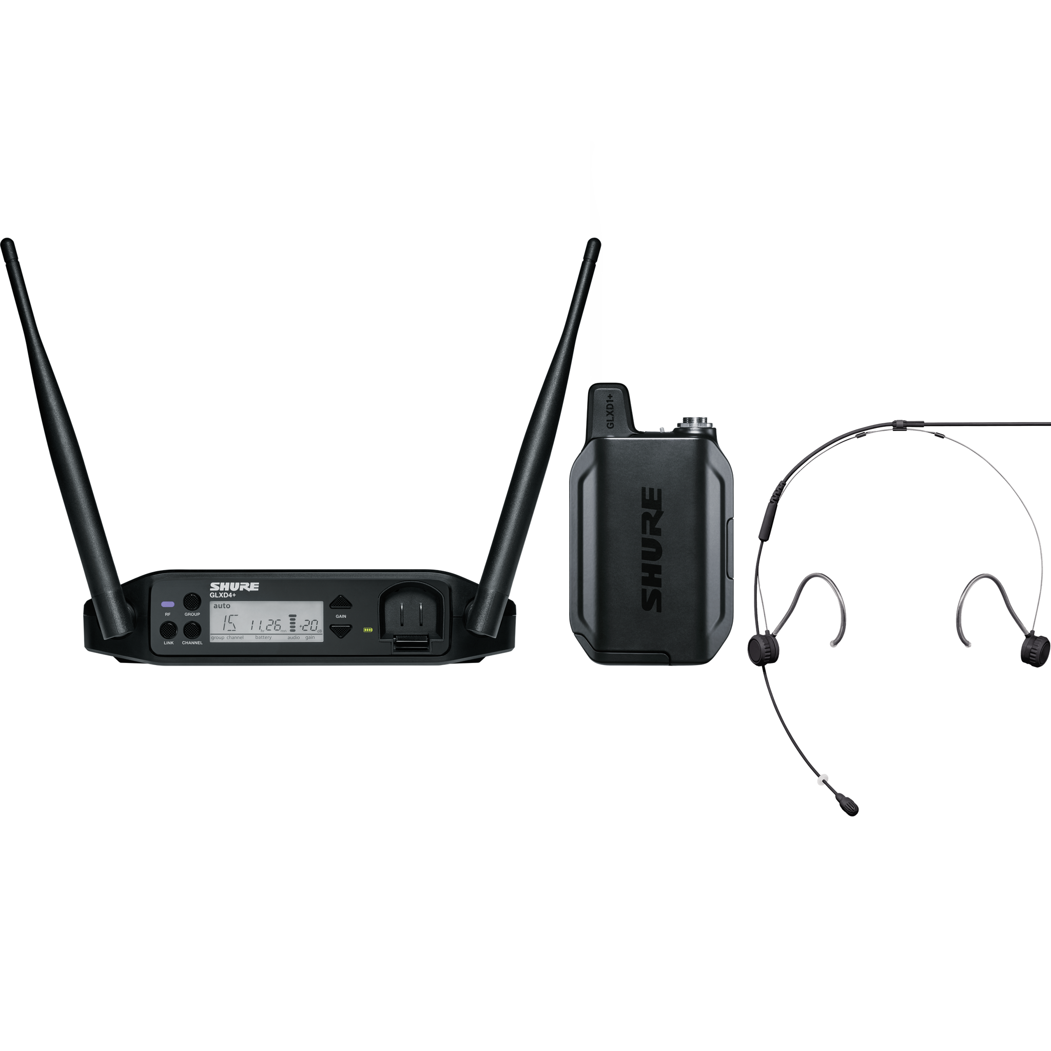Shure GLX-D+ Dual Band Headset Wireless Microphone System