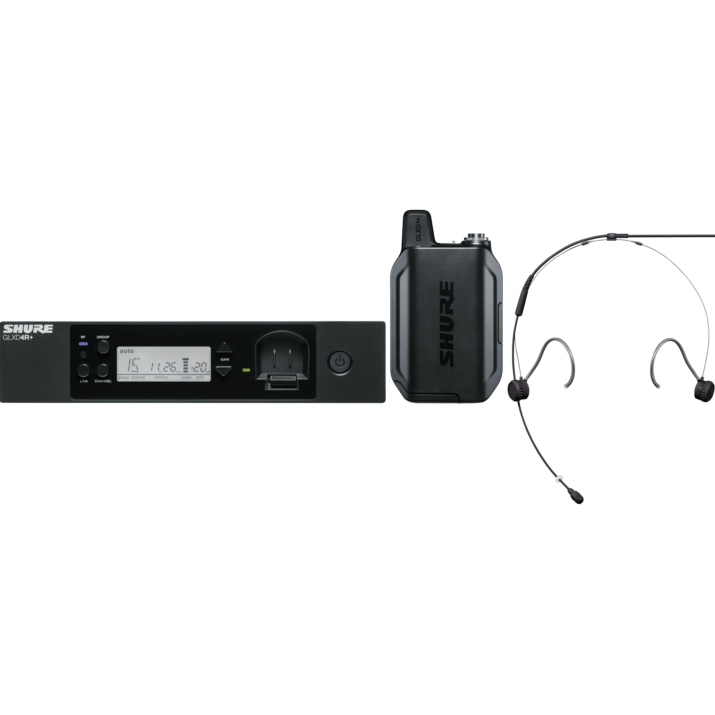 Shure GLX-D+ Dual Band Rack Headset Wireless Microphone System