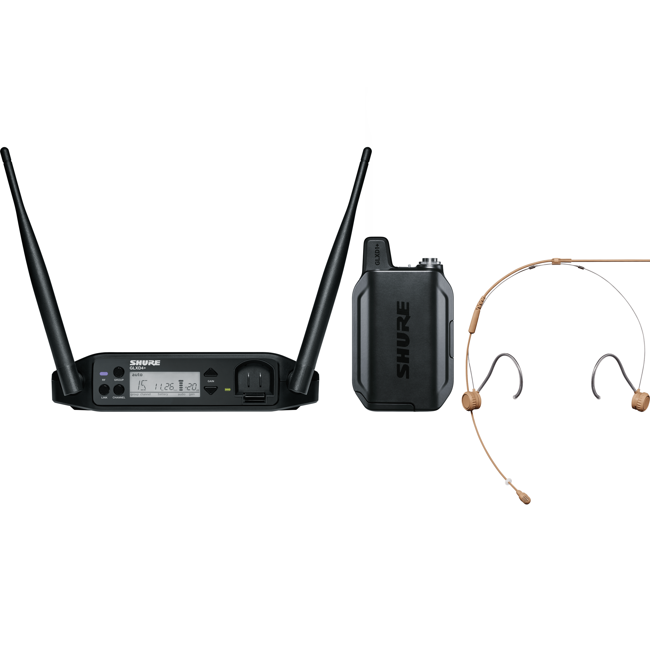 Shure GLX-D+ Dual Band Headset Wireless Microphone System