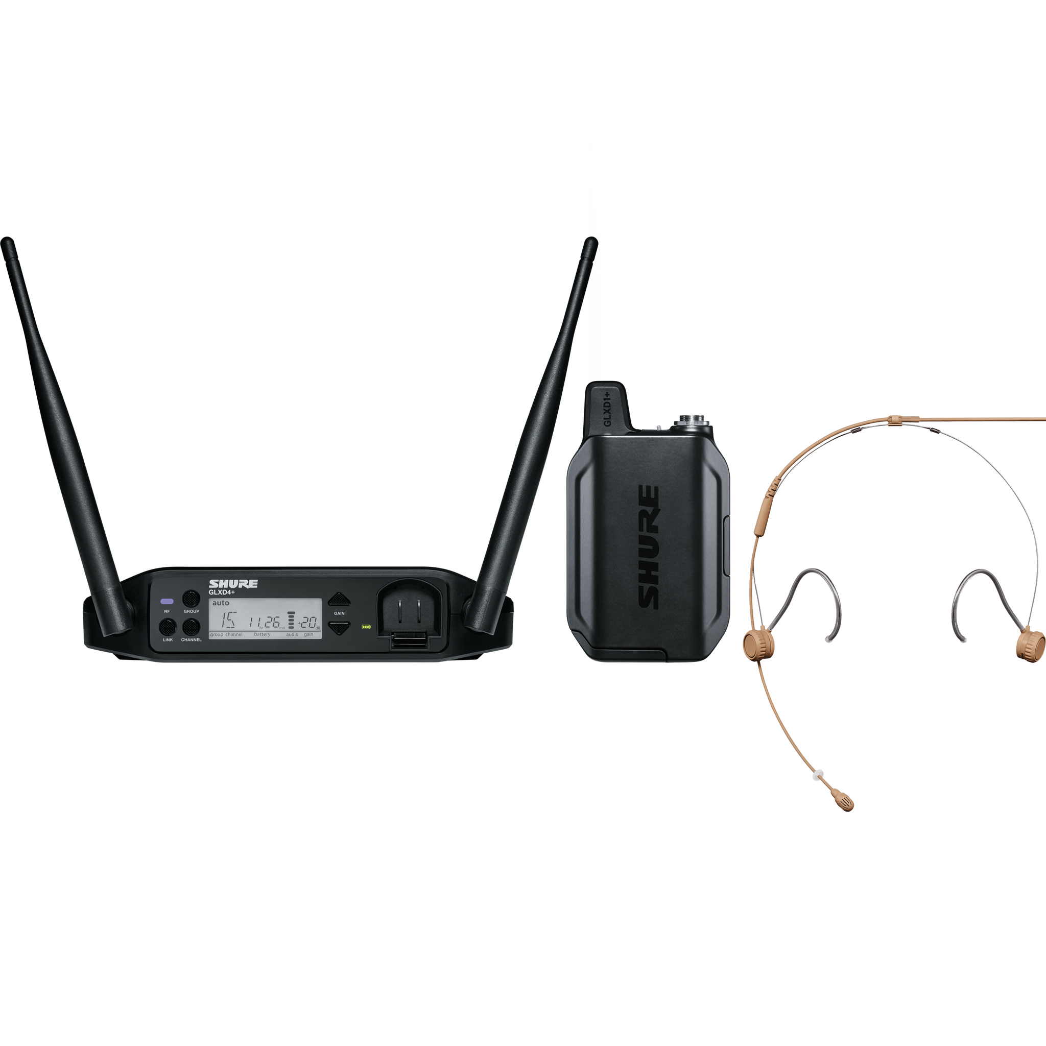 Shure GLX-D+ Dual Band Headset Wireless Microphone System