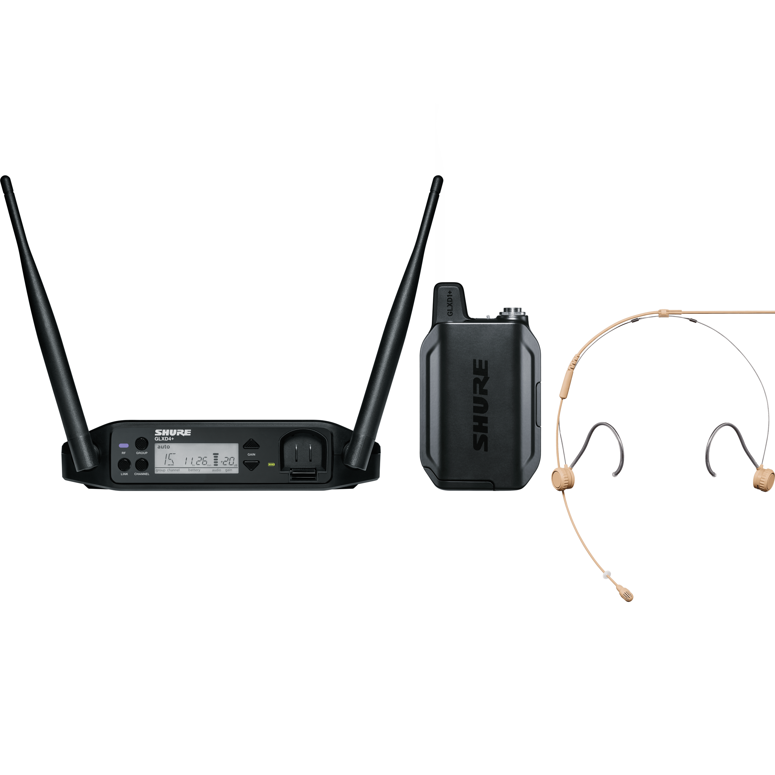 Shure GLX-D+ Dual Band Headset Wireless Microphone System