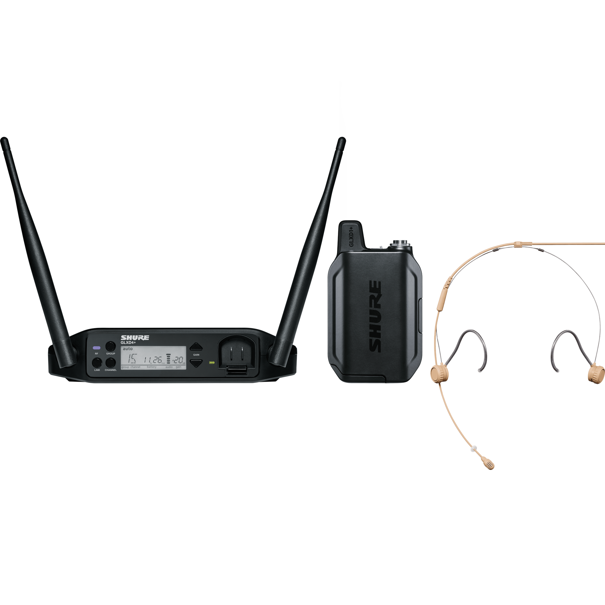 Shure GLX-D+ Dual Band Headset Wireless Microphone System