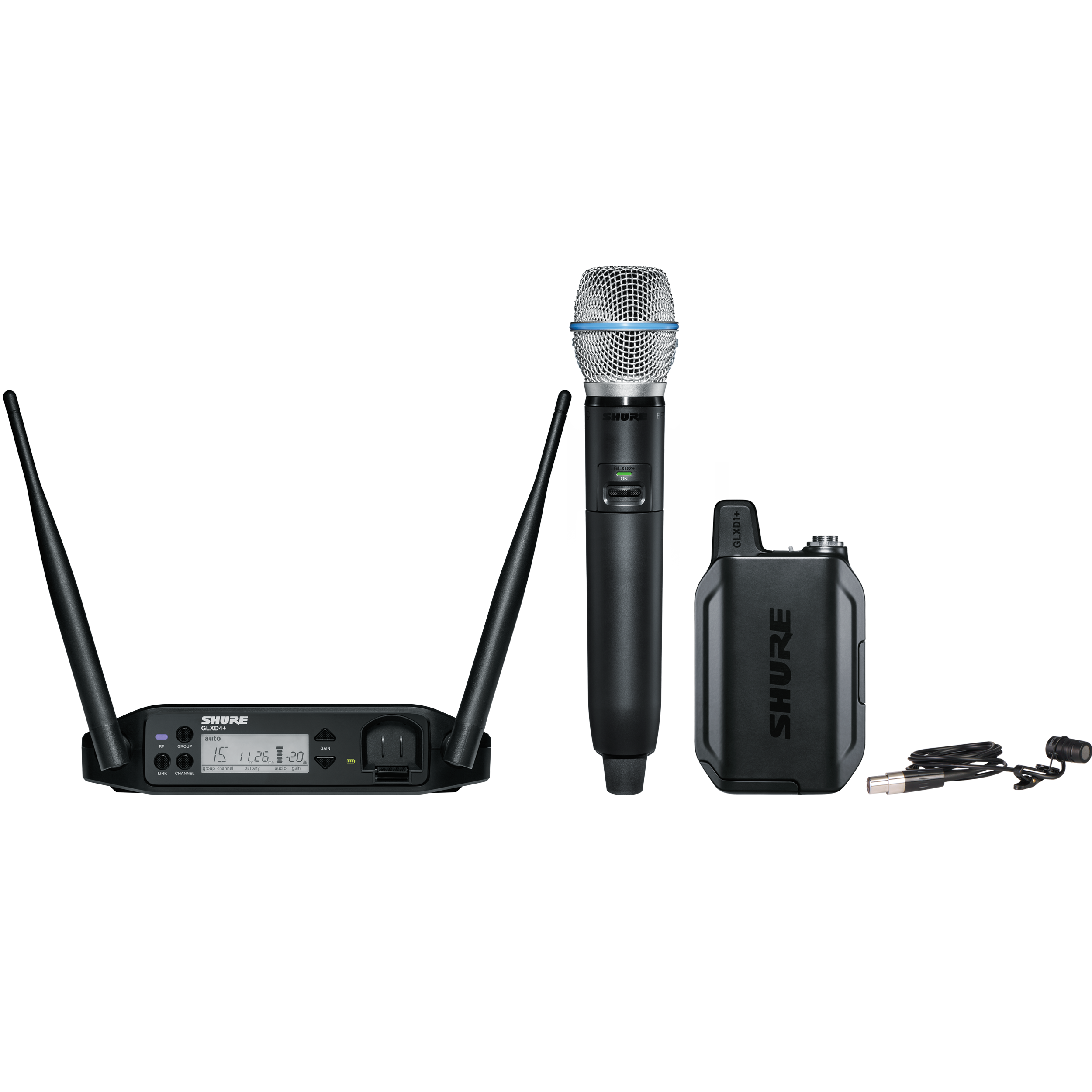 Shure GLX-D+ Dual Band Combination Wireless Microphone System