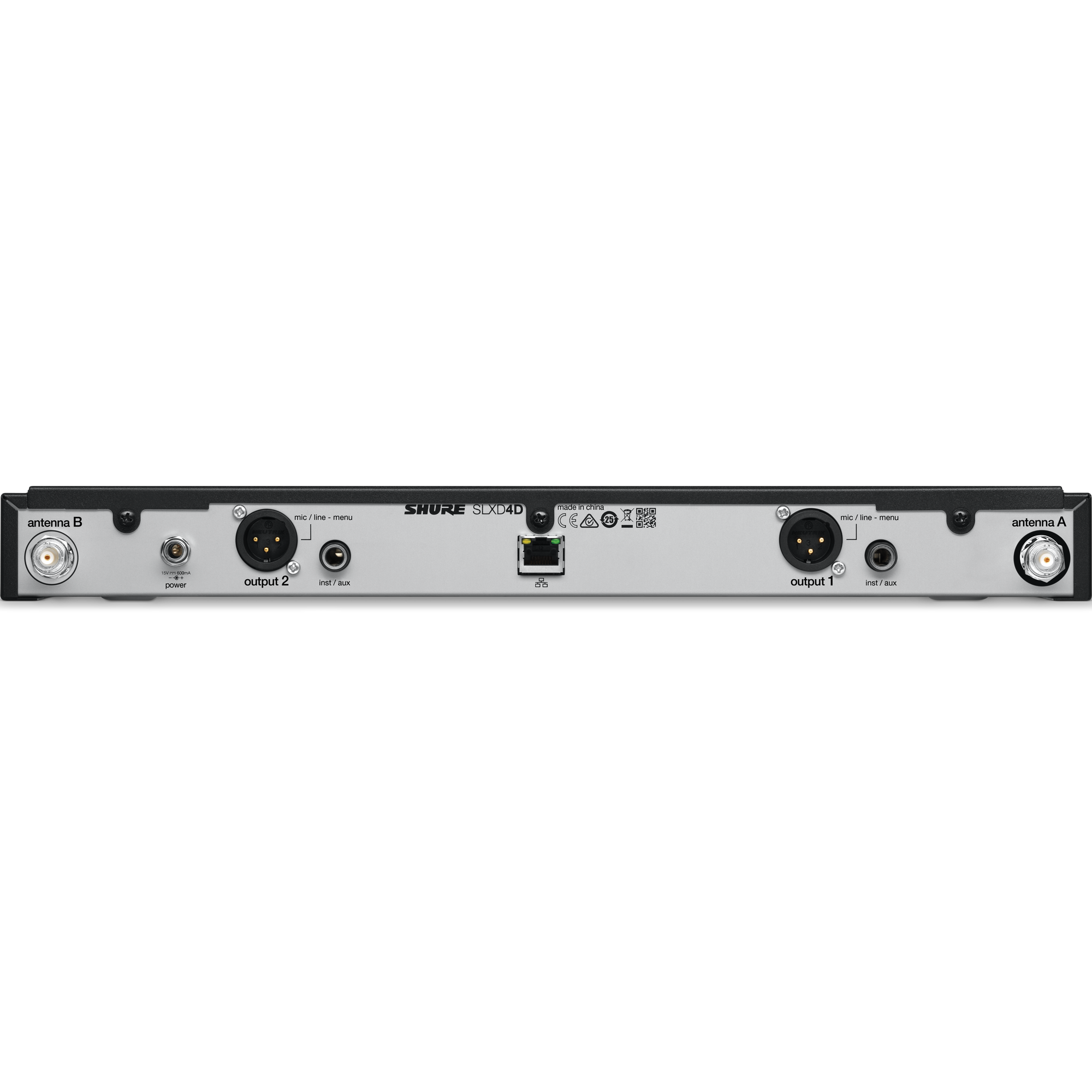 Shure SLXD4D Dual Channel Receiver for SLX-D Wireless
