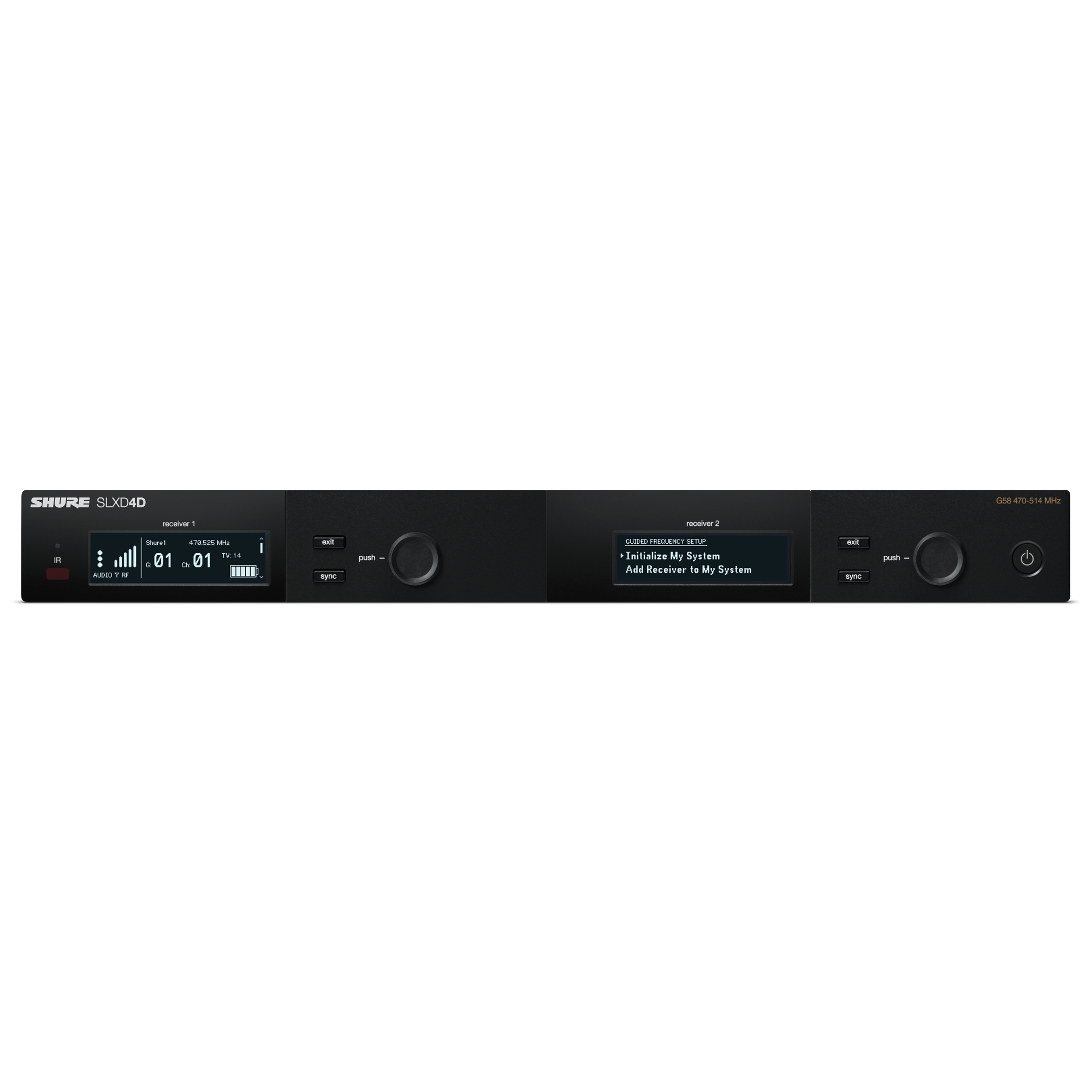 Shure SLXD4D Dual Channel Receiver for SLX-D Wireless