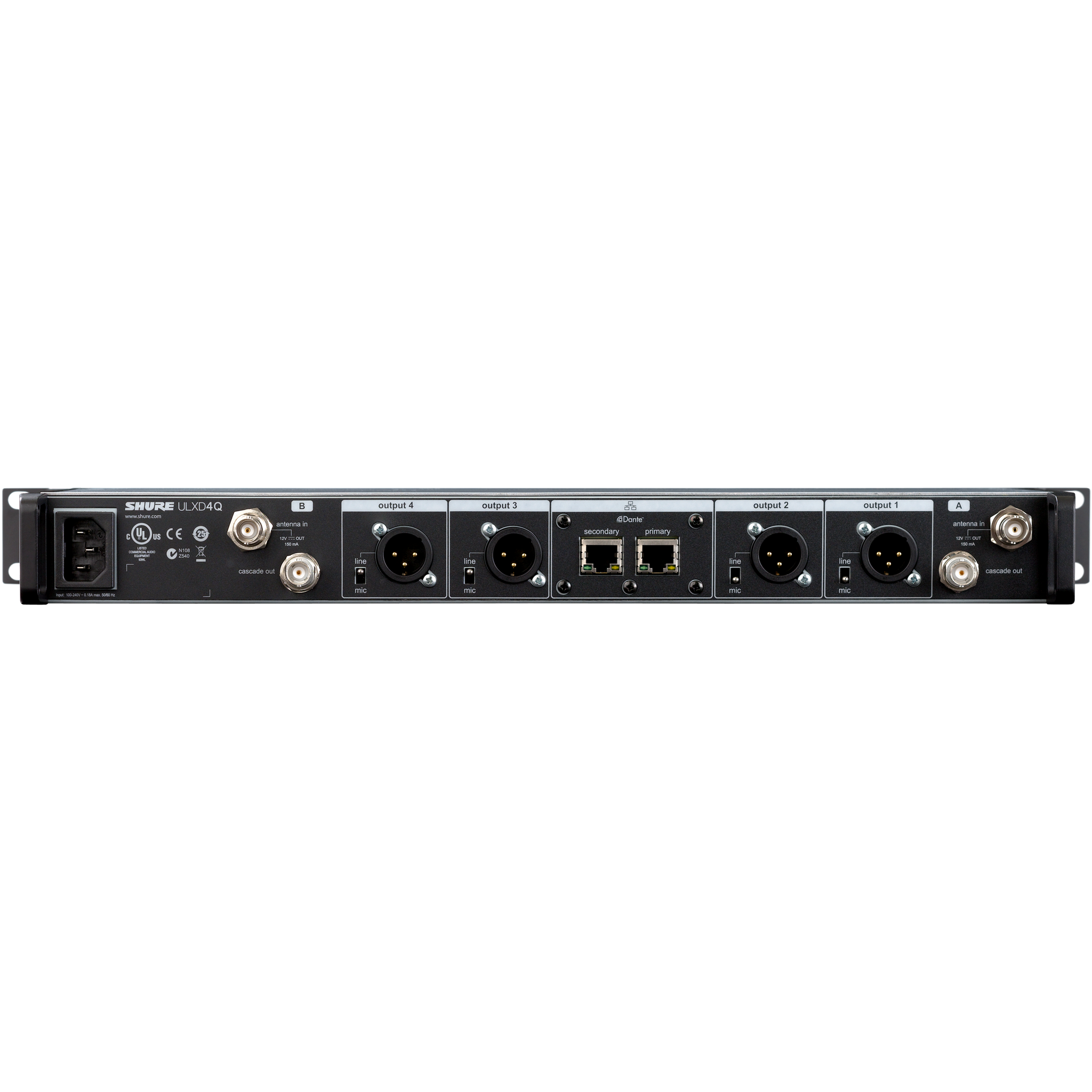 Shure ULXD4Q-G57 Wideband Quad Wireless Receiver
