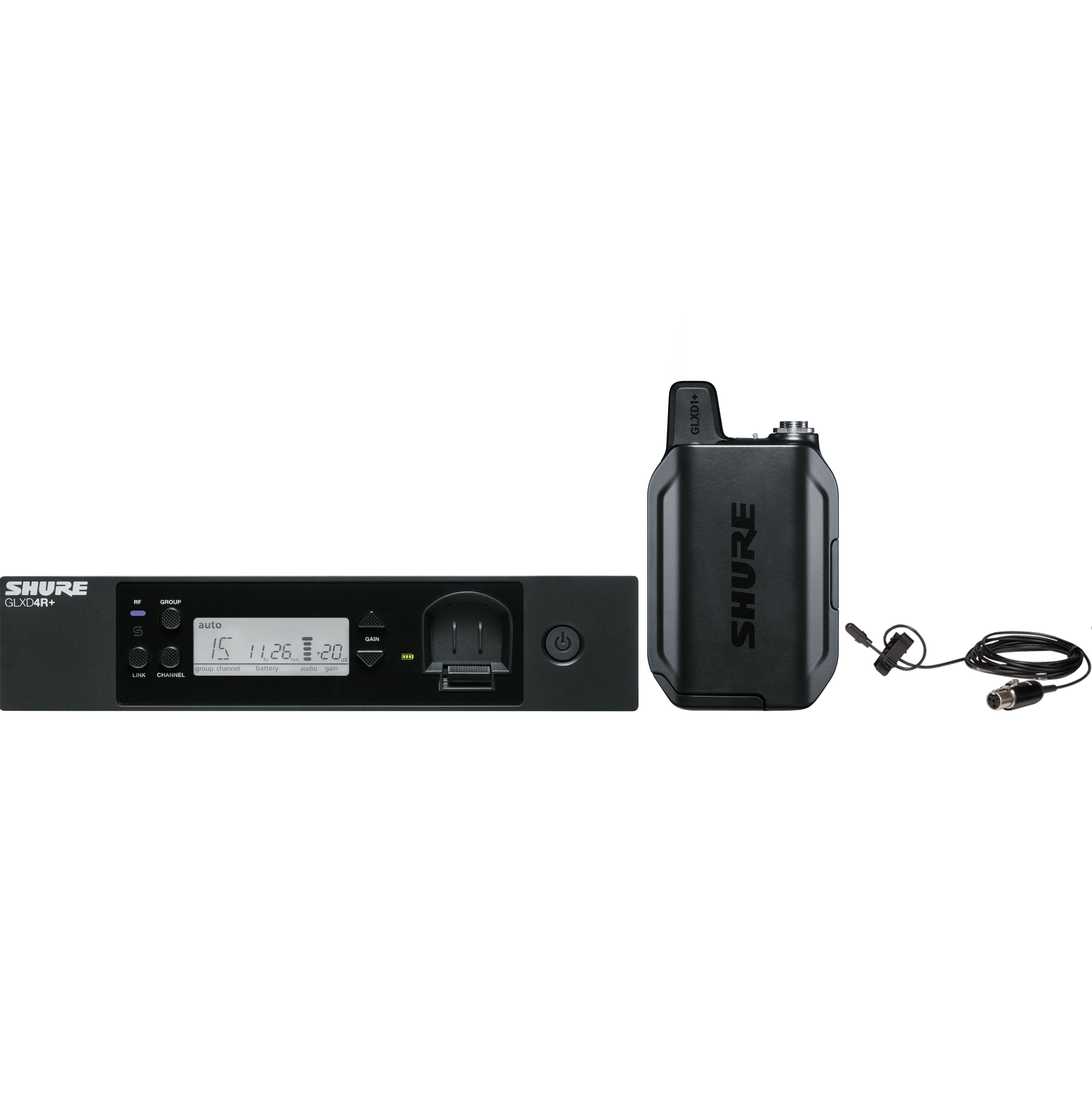 Shure GLX-D+ Dual Band Rack Lavalier Wireless Microphone System