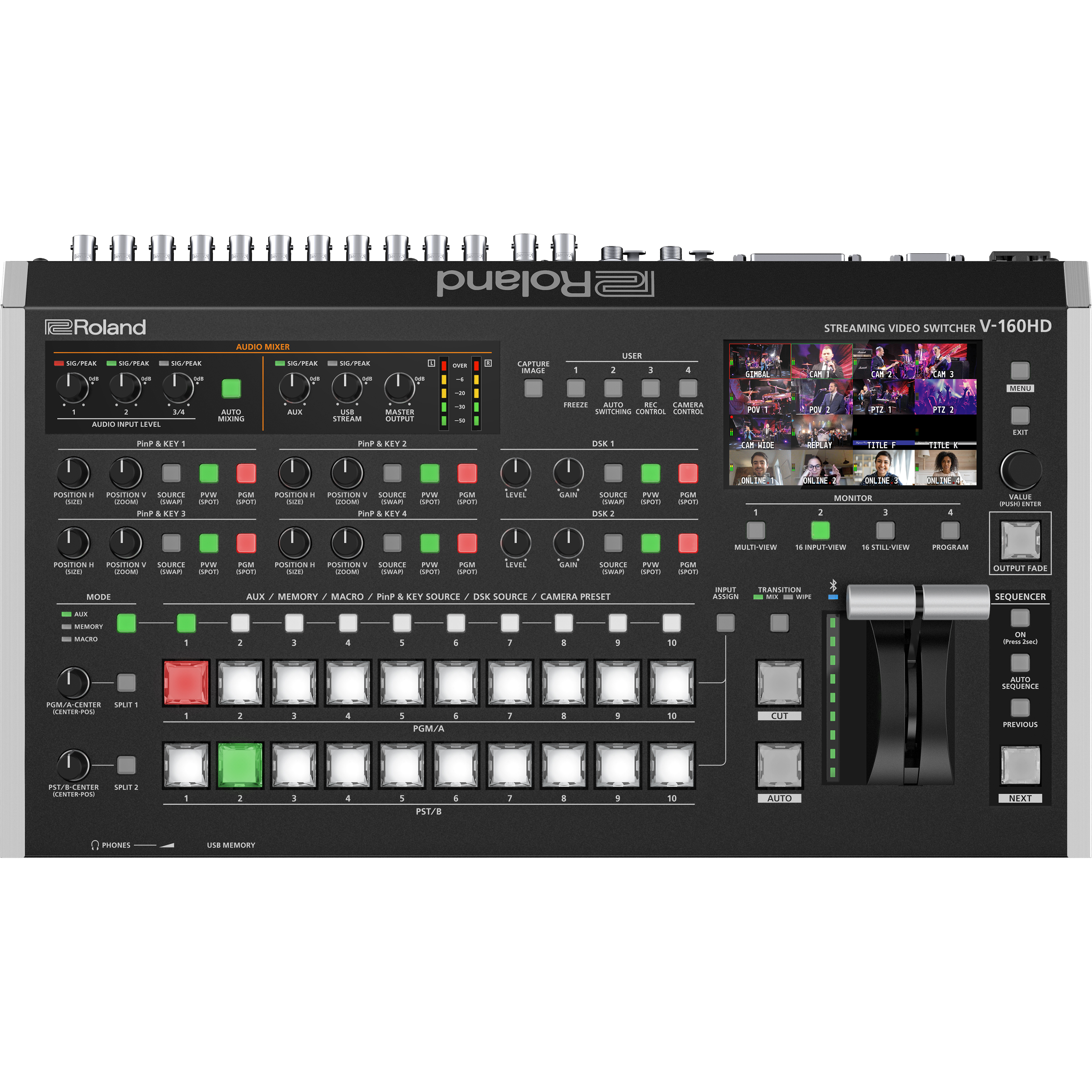 Roland V-160HD Streaming Video Switcher tourPack with BYFP ipCase