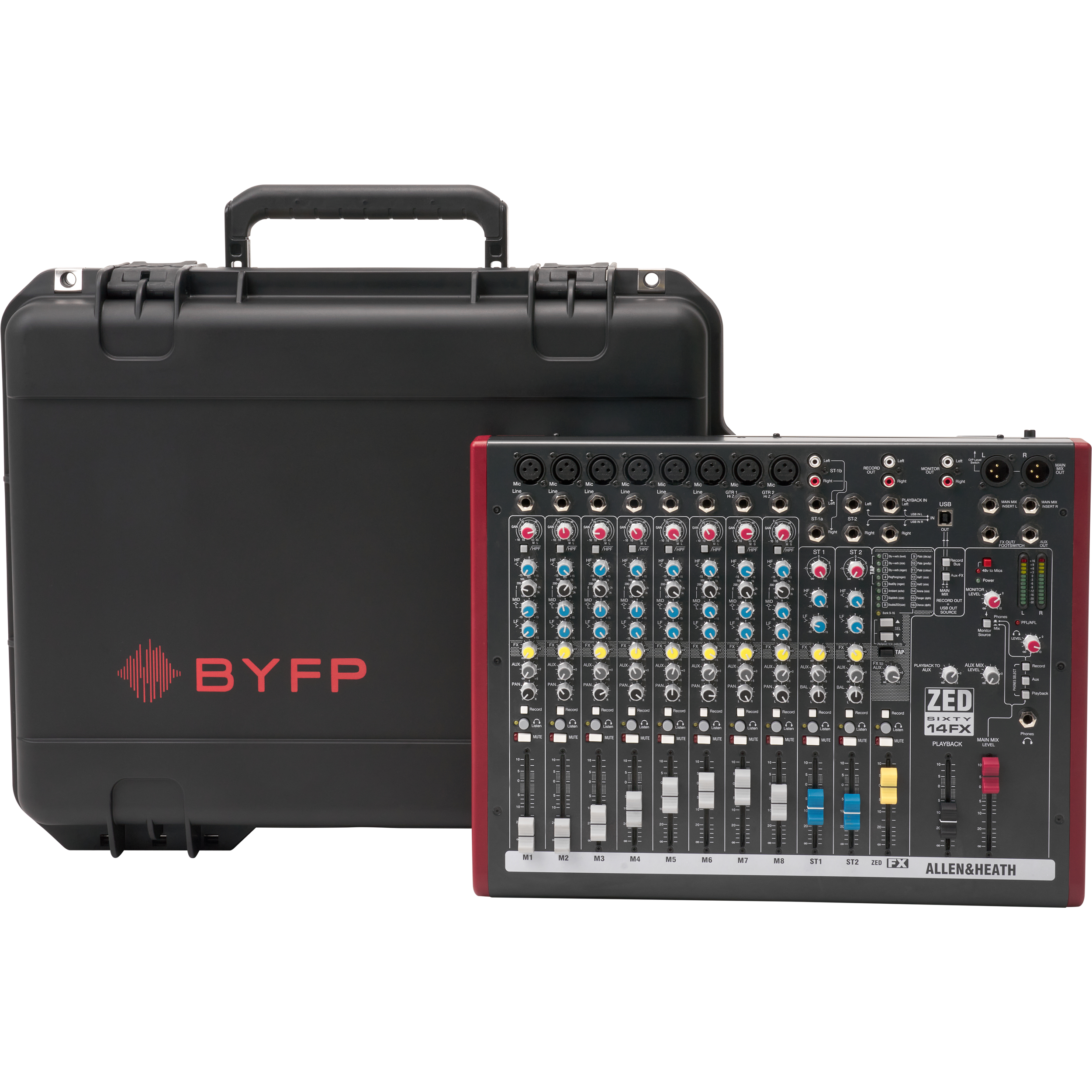 Allen & Heath ZED60-14FX Mixer tourPack with BYFP ipCase